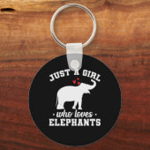 Elefant mit Herz Lust a Girl die van olifanten hou Sleutelhanger (Voorkant)