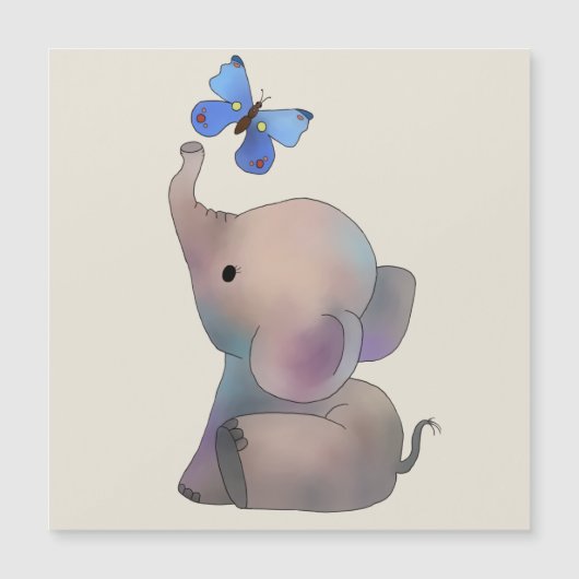 Elefant mit Schmetterling (Voorkant)