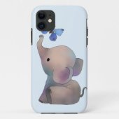 Elefant mit Schmetterling Case-Mate iPhone Case (Achterkant)
