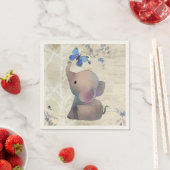 Elefant mit Schmetterling Servet (Insitu)