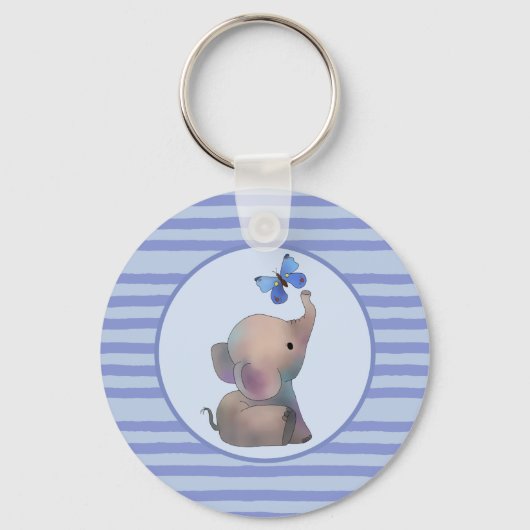 Elefant mit Schmetterling Sleutelhanger (Voorkant)