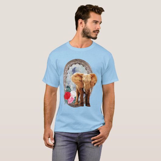 Elefant, Roos en Lijst T-shirt (Voorkant volledig)