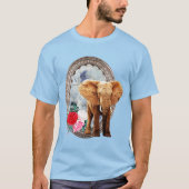 Elefant, Roos en Lijst T-shirt (Voorkant)