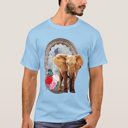 Elefant, Roos en Lijst T-shirt (Voorkant)