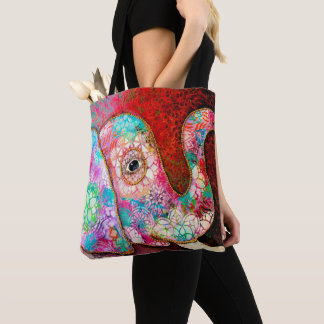 Elefant Tas, kleurrijk olifant Tote Bag