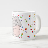 Elefant und Bär umarmen Grote Koffiekop (Voorkant rechts)