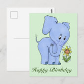 Elefant und Blume Briefkaart (Voorkant / Achterkant)