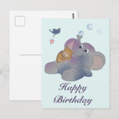 Elefant und Katze Briefkaart (Voorkant / Achterkant)