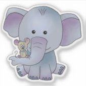 Elefant und Maus Aufkleber Sticker (Voorkant)