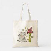 Elefant und Pilz Tote Bag (Achterkant)