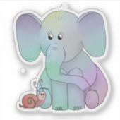 Elefant und Schnecke Aufkleber Sticker (Voorkant)