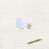 Elefant und Seifenblasen Klebezettel Post-it® Notes (Op bureau)