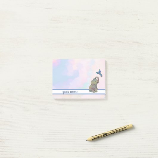 Elefant und Vogel Klebezettel Post-it® Notes (Op bureau)