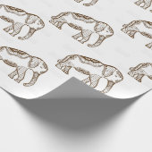 Elefant verpakkingspapier cadeaupapier (Hoek)