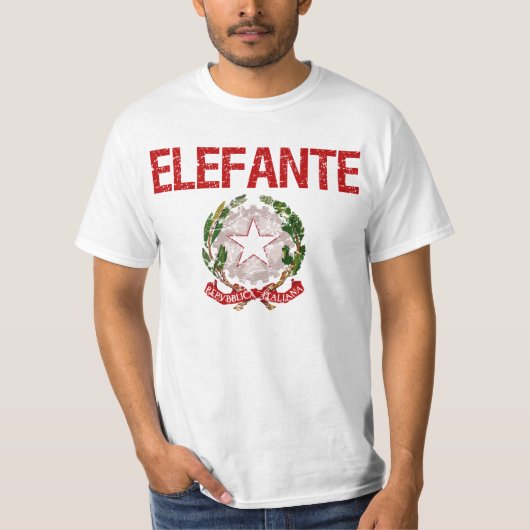 Elefante Italiaanse achternaam T-shirt (Voorkant)