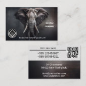 Elefantenportrait Hintergrund dunkel Umzugsfirma Visitekaartje (Voorkant / Achterkant)