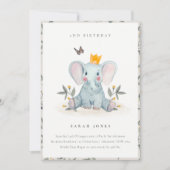 Elefantievloeistof in de Baby om het even welke le Bedankkaart (Voorkant)