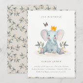 Elefantievloeistof in de Baby om het even welke le Bedankkaart (Voorkant / Achterkant)