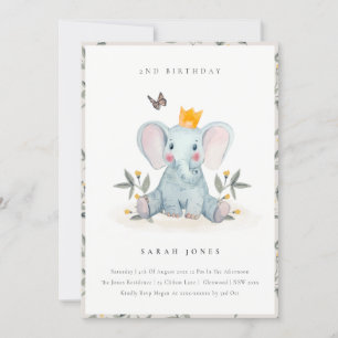 Elefantievloeistof in de Baby om het even welke le Bedankkaart