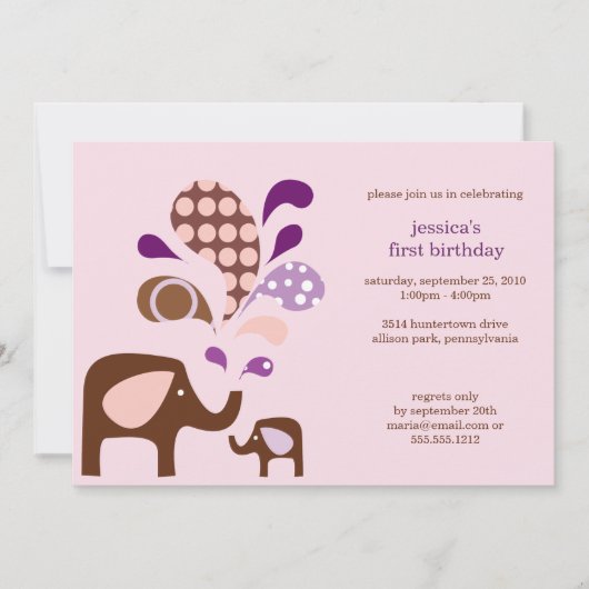 elefun-verjaardag kaart (Voorkant)