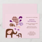 elefun-verjaardag kaart (Voorkant / Achterkant)