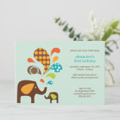 elefun-verjaardag kaart (Staand voorkant)