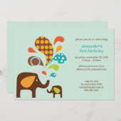 elefun-verjaardag kaart (Voorkant / Achterkant)