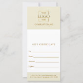 Elegan Beige Minimalist Custom Business Gift Card (Voorkant)