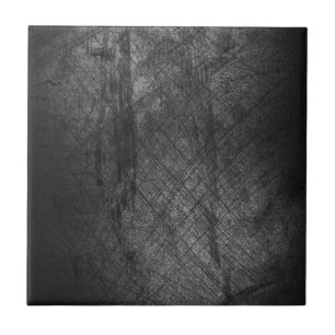 Elegan coole donkerdonkerkleurige metalen grijslij tegeltje
