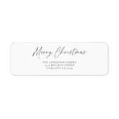 Elegan Eenvoudig Script Vrolijke Kersttypografie Etiket (Voorkant)
