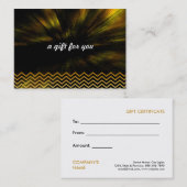 Elegan Gold Chevron Salon en Spa Cadeaubon Kortingskaartje (Voorkant / Achterkant)