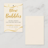 Elegan Gold Wedding Bubble Wand Label | Aangepaste (Voorkant / Achterkant)