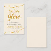 Elegan Gold Wedding Glow Stick Label | Aangepaste (Voorkant / Achterkant)
