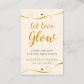 Elegan Gold Wedding Glow Stick Label | Aangepaste (Voorkant)