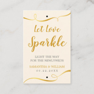 Elegan Gold Wedding Sparkler Label   Aangepaste kl