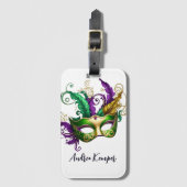 Elegan Mardi Gras Mask Bagagelabel (Voorkant (verticaal))