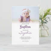 Elegan & minimalist Baptism Invitation Aankondiging (Staand voorkant)
