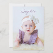 Elegan & minimalist Baptism Invitation Aankondiging (Achterkant)