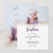 Elegan & minimalist Baptism Invitation Aankondiging (Voorkant / Achterkant)