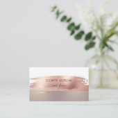 Elegan Modern Pink Stripe, Penseelstreep Visitekaartje (Staand voorkant)