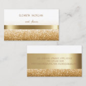 Elegan Modern Simple Glittery Bokeh, Gold Stripes Visitekaartje (Voorkant / Achterkant)