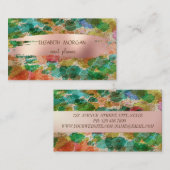 Elegan Modern Waterverf Splashes, penseellijn Visitekaartje (Voorkant / Achterkant)