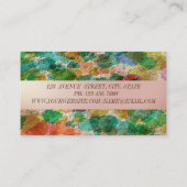 Elegan Modern Waterverf Splashes, penseellijn Visitekaartje (Achterkant)