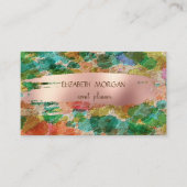 Elegan Modern Waterverf Splashes, penseellijn Visitekaartje (Voorkant)