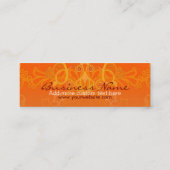 Elegan oranje mini Visitekaartje (Achterkant)