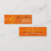 Elegan oranje mini Visitekaartje (Voorkant / Achterkant)