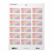 Elegan Pineapple Cool Folie Confetti Holografisch Etiket (Full Sheet)
