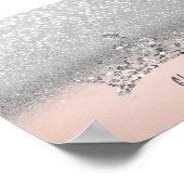 Elegan Trendy Silver Glitter Tiara Poster (Hoek)