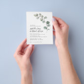 Elegan Wedding eucalyptus details, uitnodiging chi Flyer (Hand)
