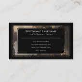 Elegan zwarte houten houtsenboom visitekaartje (Achterkant)